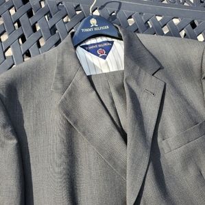 Vintage Tommy Hilfiger Tailored Suit Gray Plaid